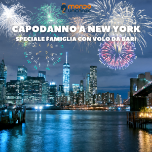 BANNER PUBBLICITARIO VIAGGIO A NEW YORK A CAPODANNO CON VOLO DA BARI, 2 ADULTI E 2 BAMBINI