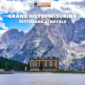 banner pubblicitario di settimana bianca a misurina