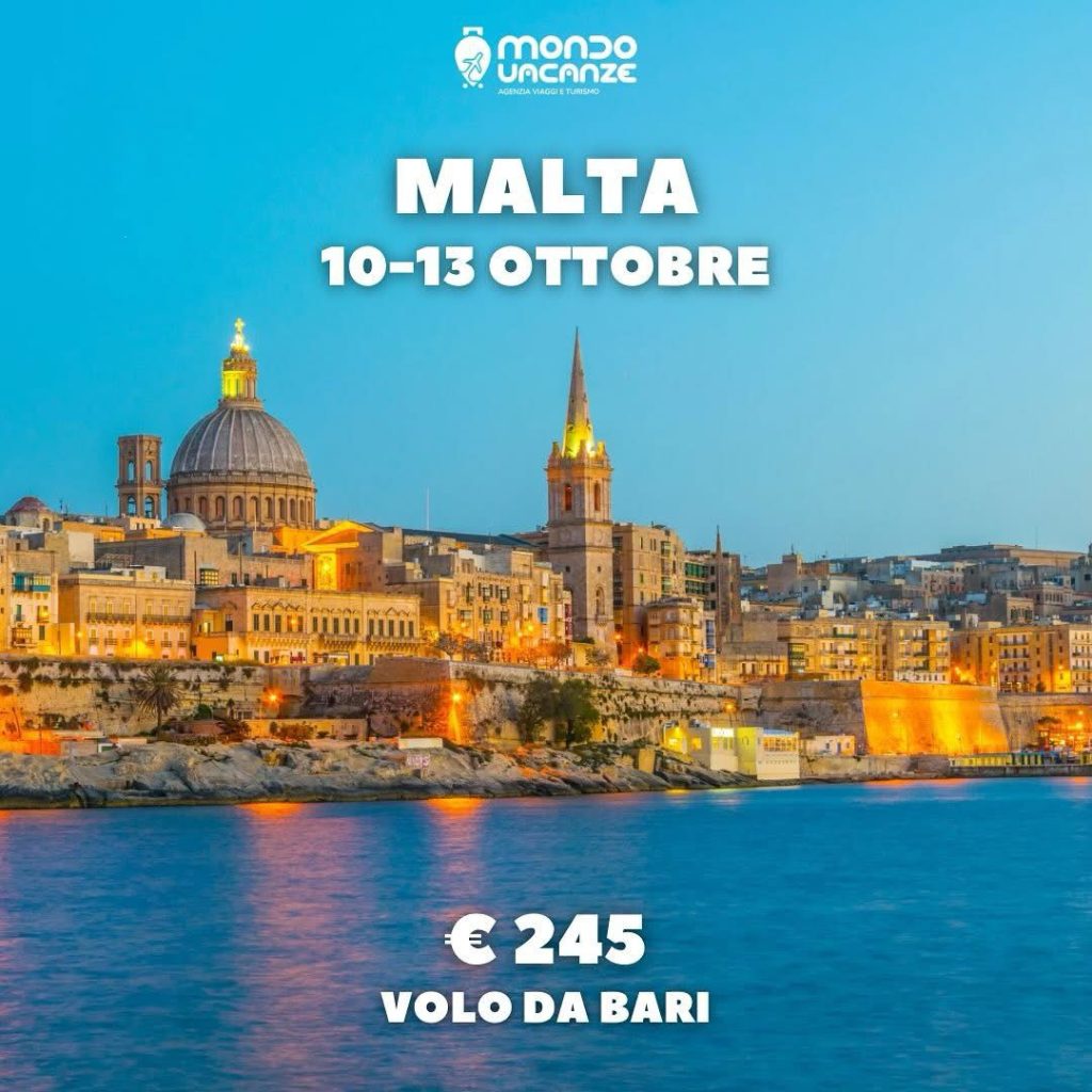vacanza a malta con volo da bari