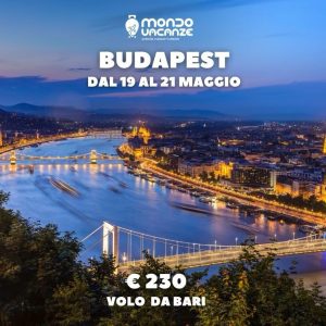 vacanza a budapest con volo da Bari